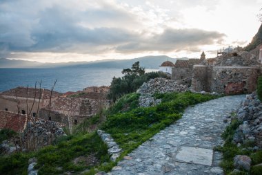 Cityscape, Monemvasia, Peloponnese, Yunanistan