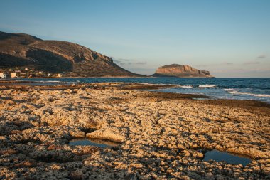 Monemvasia yakınındaki deniz manzarası