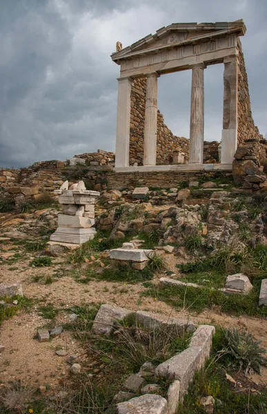 デロス島の古代ギリシャ遺跡 — ストック写真