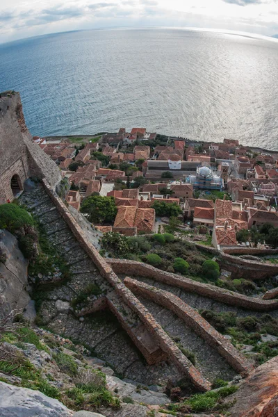 Cityscape at Monemvasia, Peloponnese, Greece — Stock Photo, Image