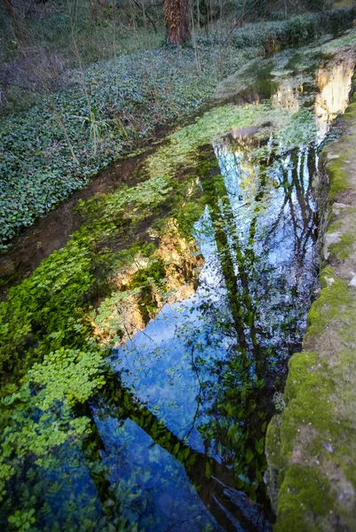 Reflexionen im See von monasterio de piedra — Stockfoto