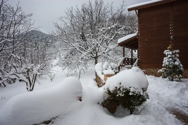 Inverno em trikala korinthias — Fotografia de Stock