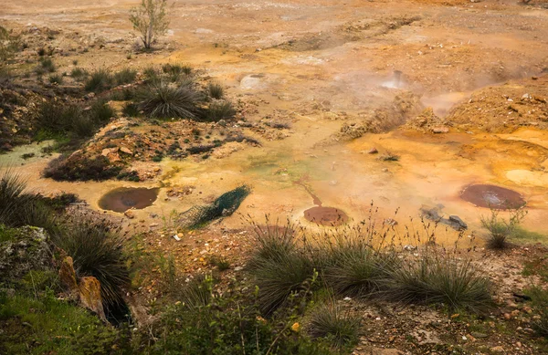 Thermal springs on the beach in Loutra Edipsou — Stock Photo, Image