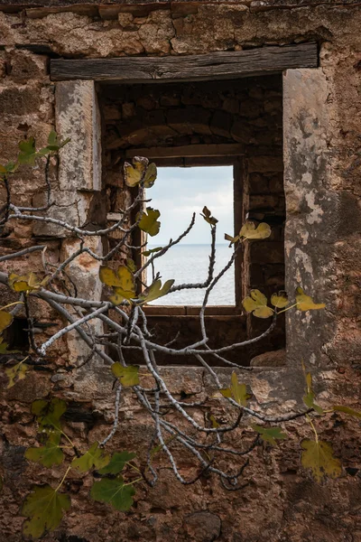 Cityscape bij Monemvasia, Peloponnesos, Griekenland — Stockfoto