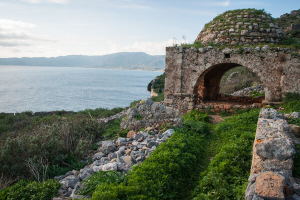 Cityscape at Monemvasia, Peloponnese, Greece