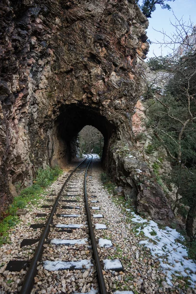 コグ Railwayin Vouraikos 渓谷 — ストック写真