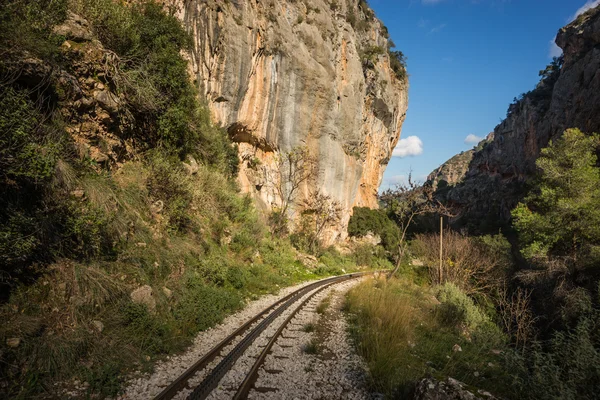Когская железная дорога в ущелье Вурайкос — стоковое фото