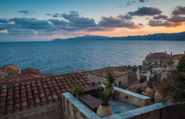 Stadsbilden på Monemvasia, Peloponnesos, Grekland — Stockfoto