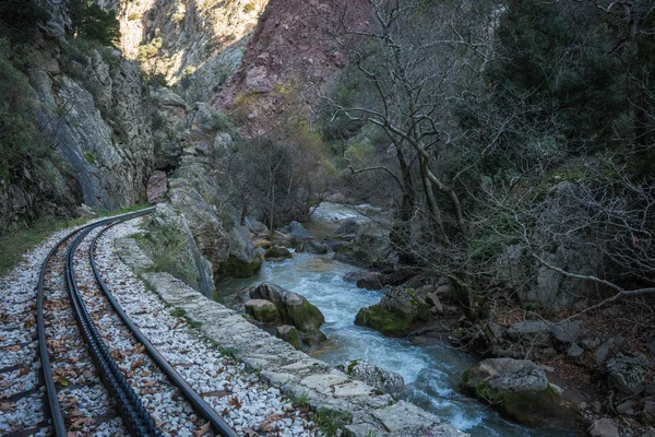 COG Railwayin Vouraikos gorge — Stok fotoğraf