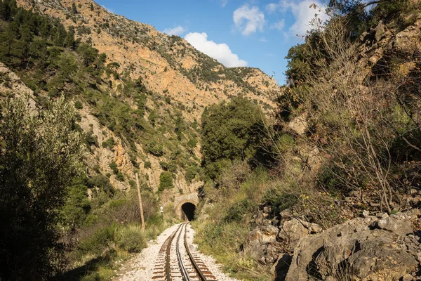 Fogaskerék Railwayin Vouraikos gorge — Stock Fotó