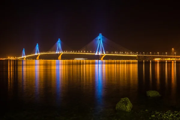 Pont Rio-Antirio la nuit — Photo