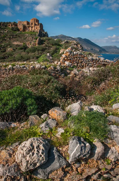 Medeltida kyrkan på Monemvasia — Stockfoto