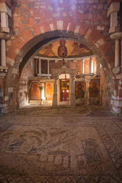 Interiér kostela na starověké Mantineia — Stock fotografie