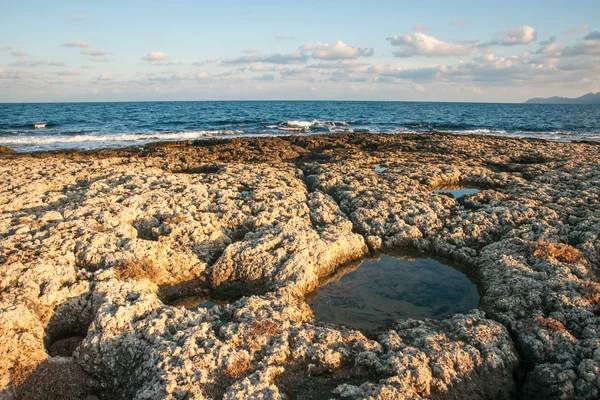 Monemvasia yakınındaki deniz manzarası