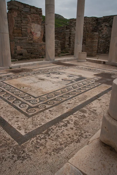 Ruines grecques antiques à l'île de Délos — Photo