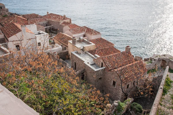 Panorama u Monemvasia, Peloponés, Řecko — Stock fotografie