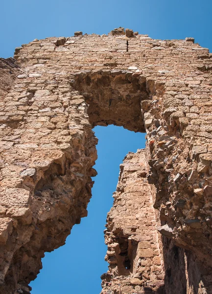 Landschap met de ruïnes van een kasteel op Trasmos — Stockfoto