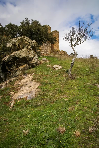 Ruines d'un château à Salvatiera de los Barros — Photo