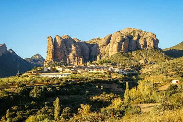 Cityscape Aguero, Aragon, İspanya — Stok fotoğraf