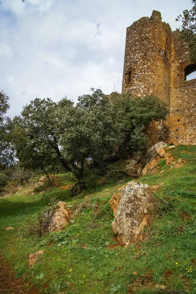 Ruines d'un château à Salvatiera de los Barros — Photo