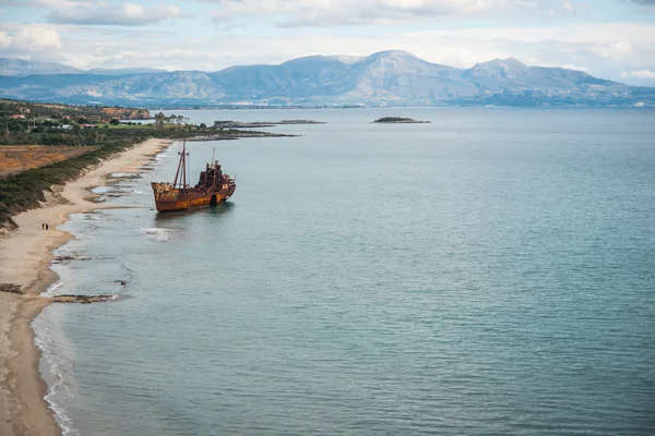 Shipwreck, Peloponnese, Greece — Stock Photo, Image