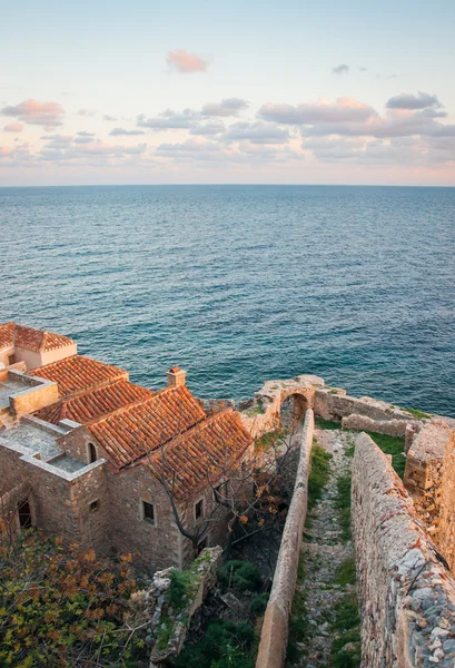 Cityscape, Monemvasia, Peloponnese, Yunanistan — Stok fotoğraf