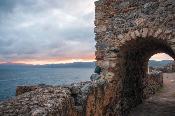 Cityscape at Monemvasia, Peloponnese, Greece