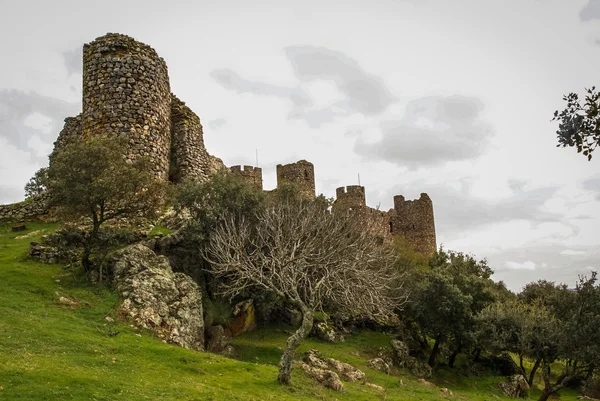 Ruins of a castle at Salvatiera de los Barros — Stock Photo, Image