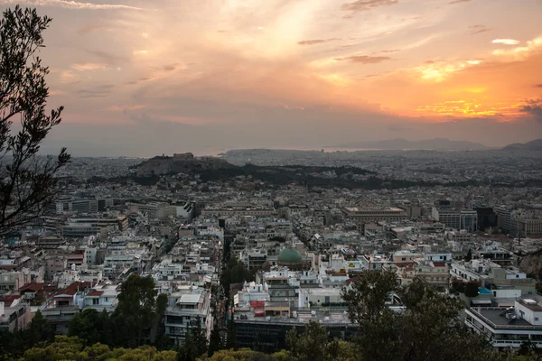 Πανοραμική θέα της Αθήνας από Λυκαβηττός — Φωτογραφία Αρχείου