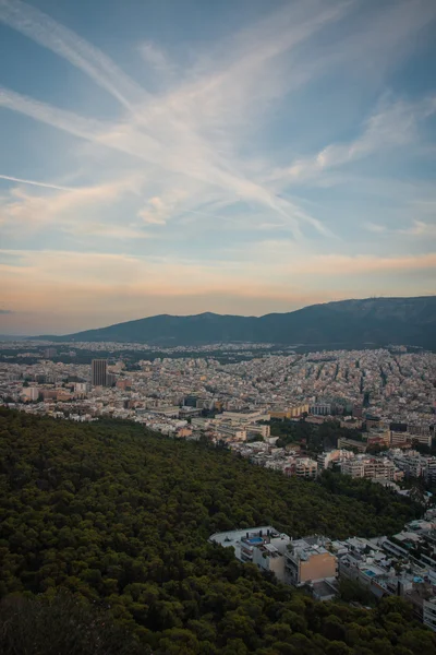 Panoramic view of Athens from Mount Lycabettus — Stock Photo, Image