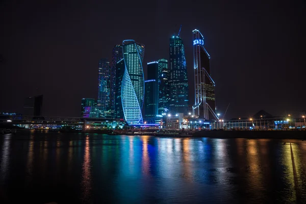 Night view of the Moscow City