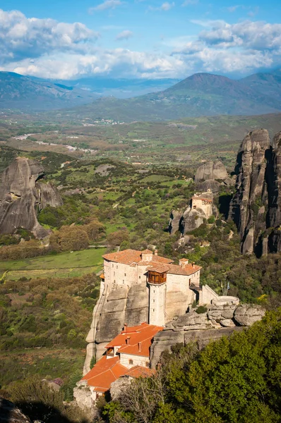 Vista das montanhas e mosteiros de Meteora — Fotografia de Stock