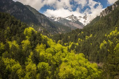 Olimpos Dağı üzerinde güzel manzara