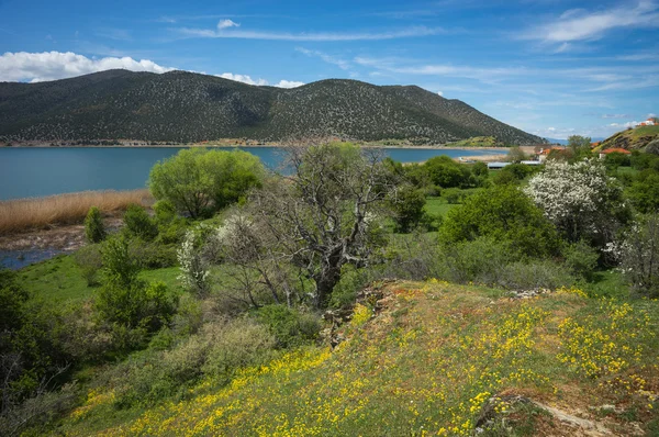 Mountains and Lake Prespa — Stock Photo, Image