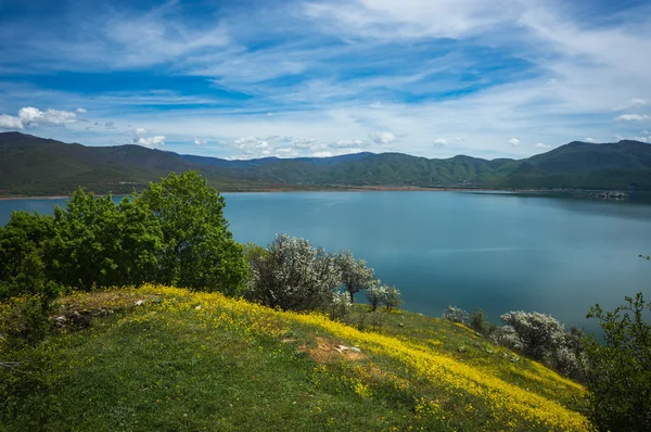 Mountains and Lake Prespa — Stock Photo, Image
