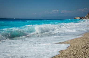 Kalamitsi beach, Lefkada, Yunanistan