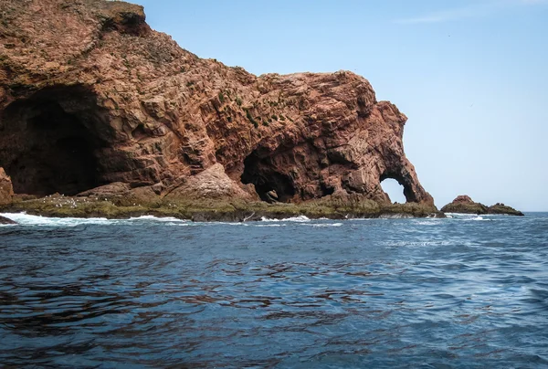 Kayalıklarla ve kayalar yakınındaki ada Berlenga — Stok fotoğraf
