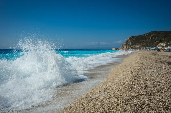 Playa de Kalamitsi, Lefkada, Grecia — Foto de Stock