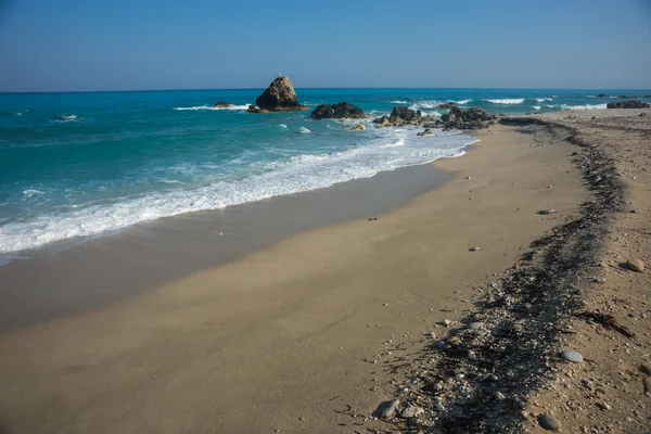 Playa de Kalamitsi, Lefkada, Grecia — Foto de Stock