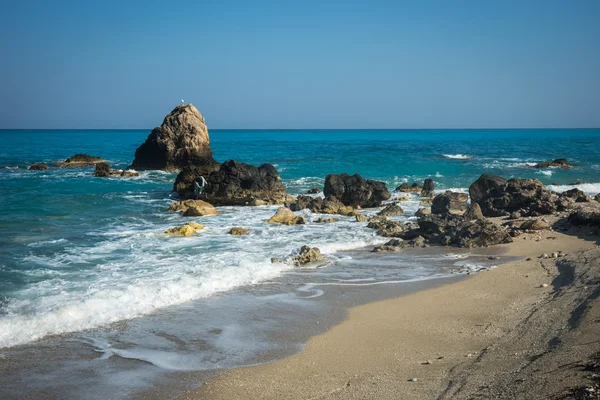 Playa de Kalamitsi, Lefkada, Grecia — Foto de Stock