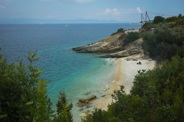 Paisaje marino, acantilados y playas en Paxi, Grecia —  Fotos de Stock