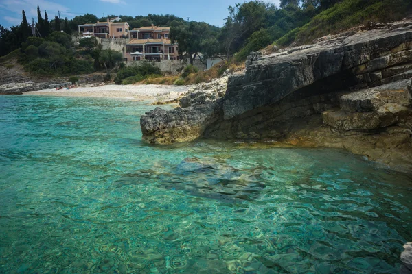 Paisaje marino, acantilados y playas en Paxi, Grecia —  Fotos de Stock