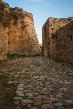 Methoni, Peloponnese, Yunanistan Kalesi'nin kalıntıları