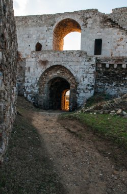 Methoni, Peloponnese, Yunanistan Kalesi'nin kalıntıları
