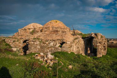Methoni, Peloponnese, Yunanistan Kalesi'nin kalıntıları