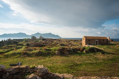 Ruins of fortress of Methoni, Peloponnese, Greece clipart