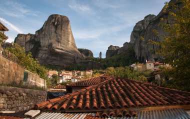 Cityscape Kastraki, Meteora, Yunanistan