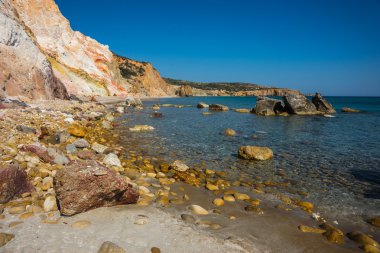 Firiplaka beach, Milos, Yunanistan