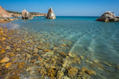 Firiplaka beach, Milos, Yunanistan