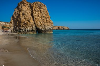 Firiplaka beach, Milos, Yunanistan